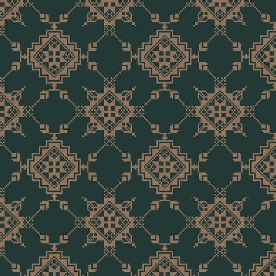trondheim embroidery  green