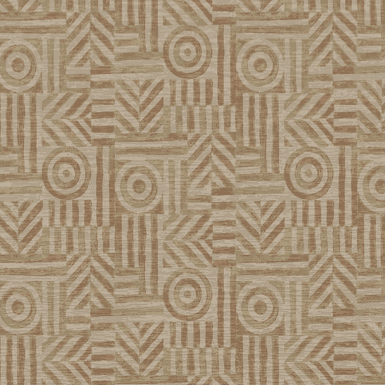 Circles and Lines II beige