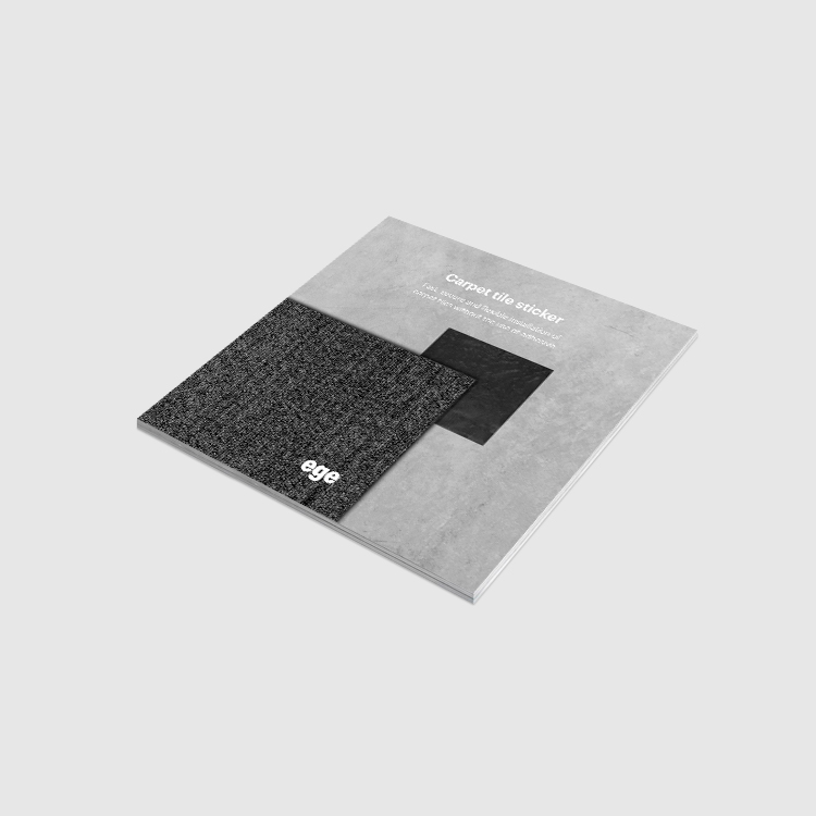 Carpet tile sticker brochure