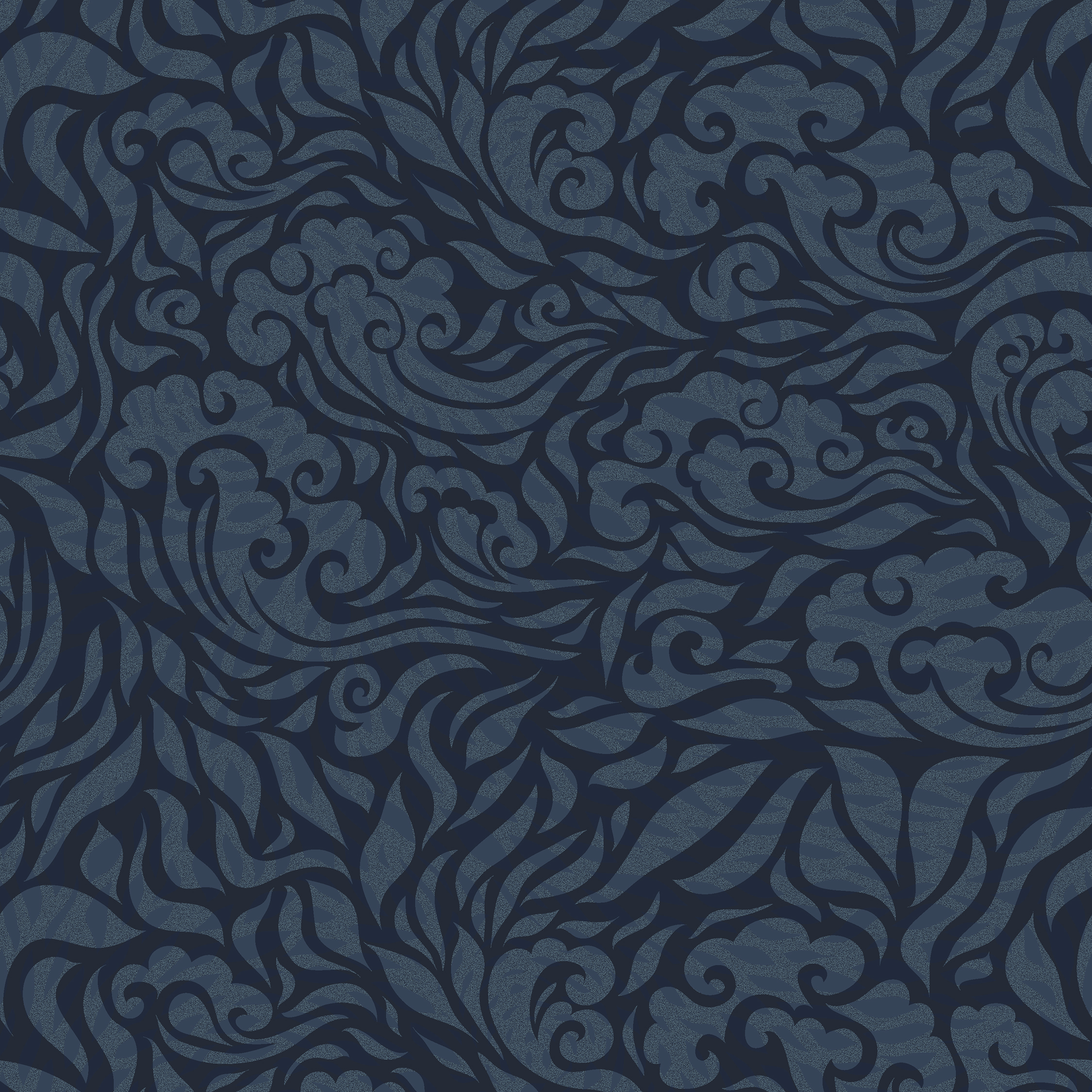 lucky clouds chrysantemum blue