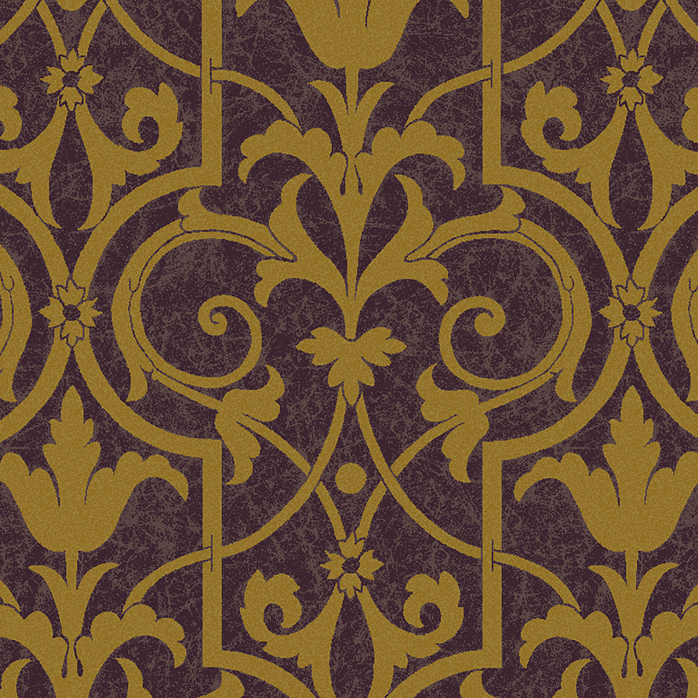 patinated flowerwork  purple