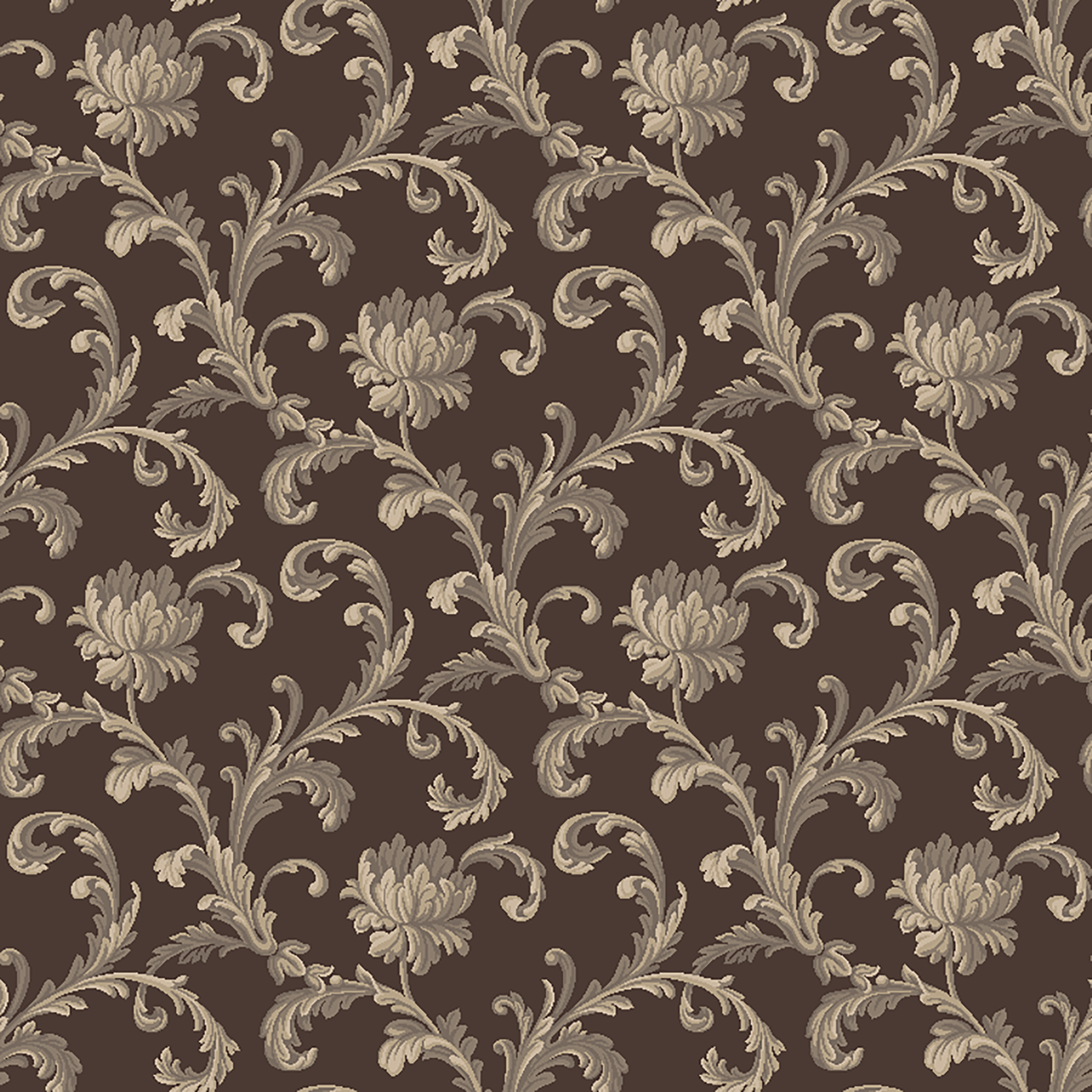 scroll rose   brown