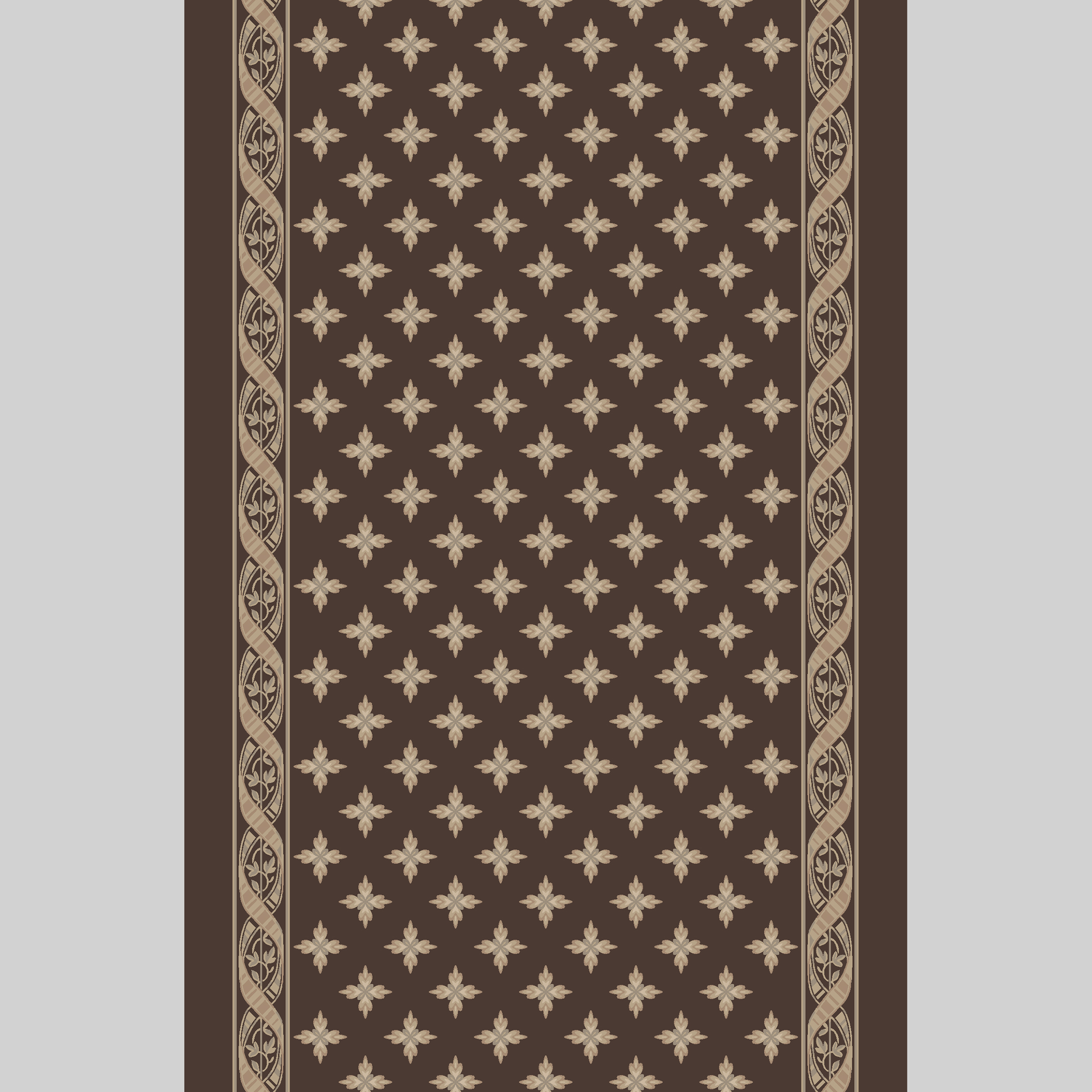 woven ribbon corridor 195 cm brown