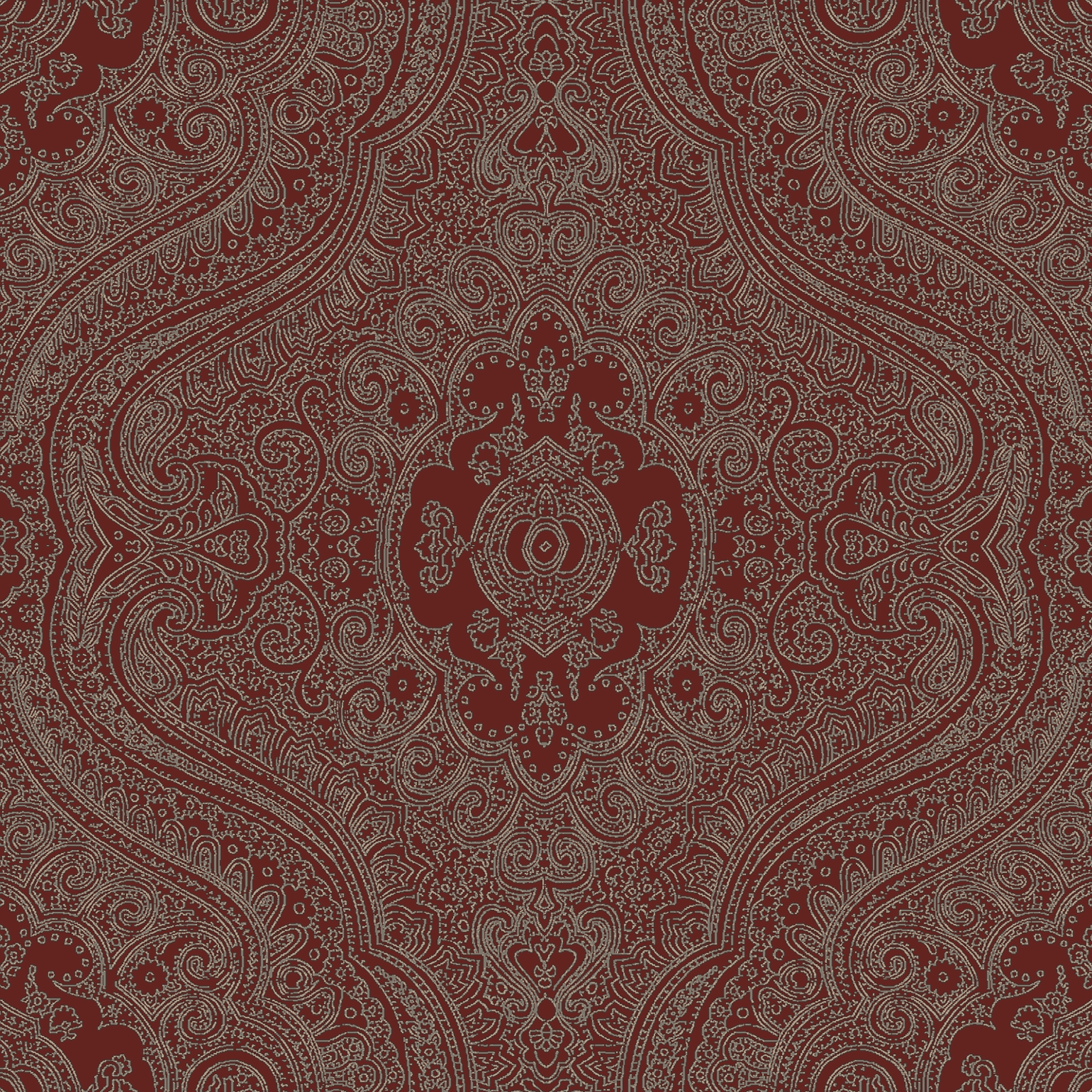 paisley shawl    red