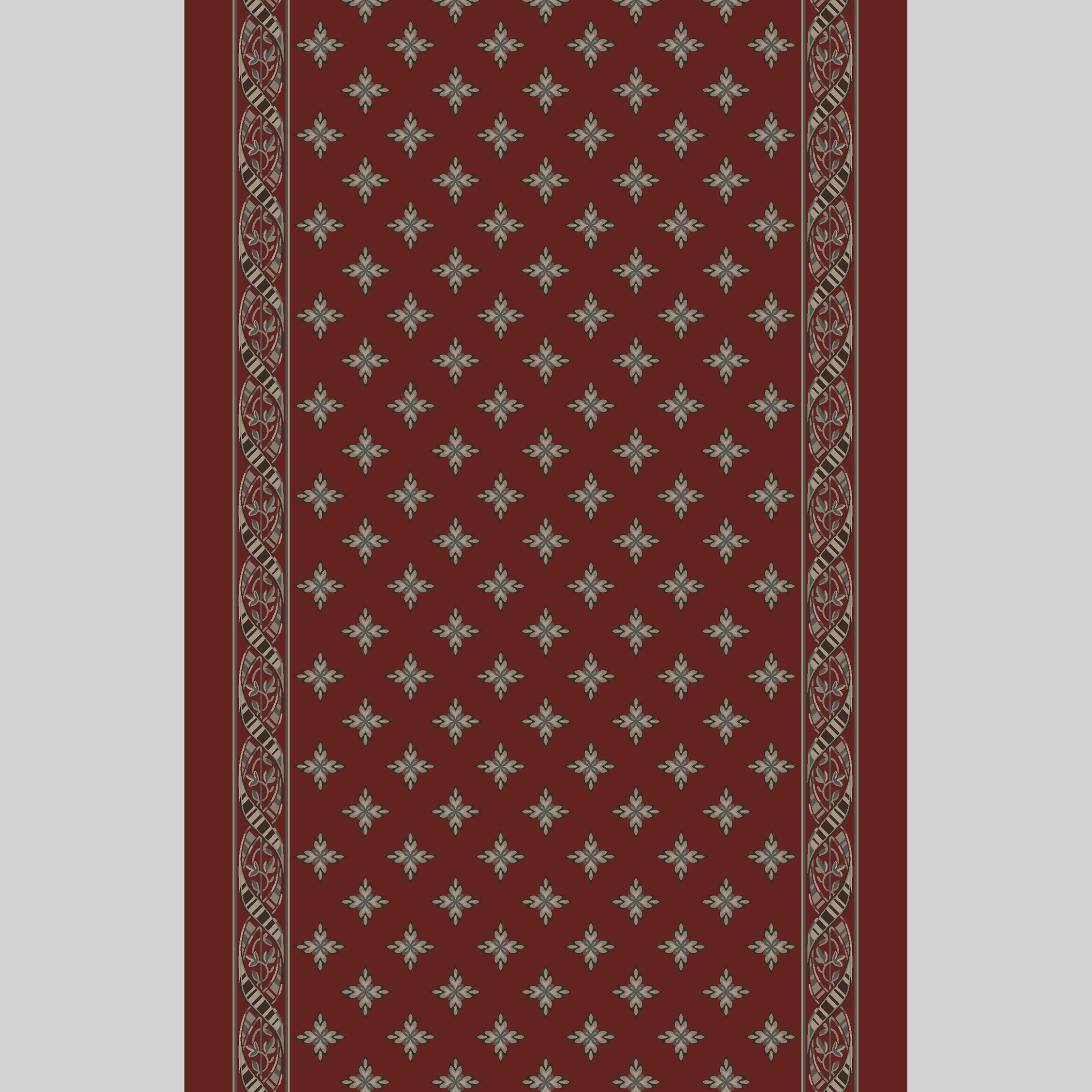 woven ribbon corridor 195 cm red
