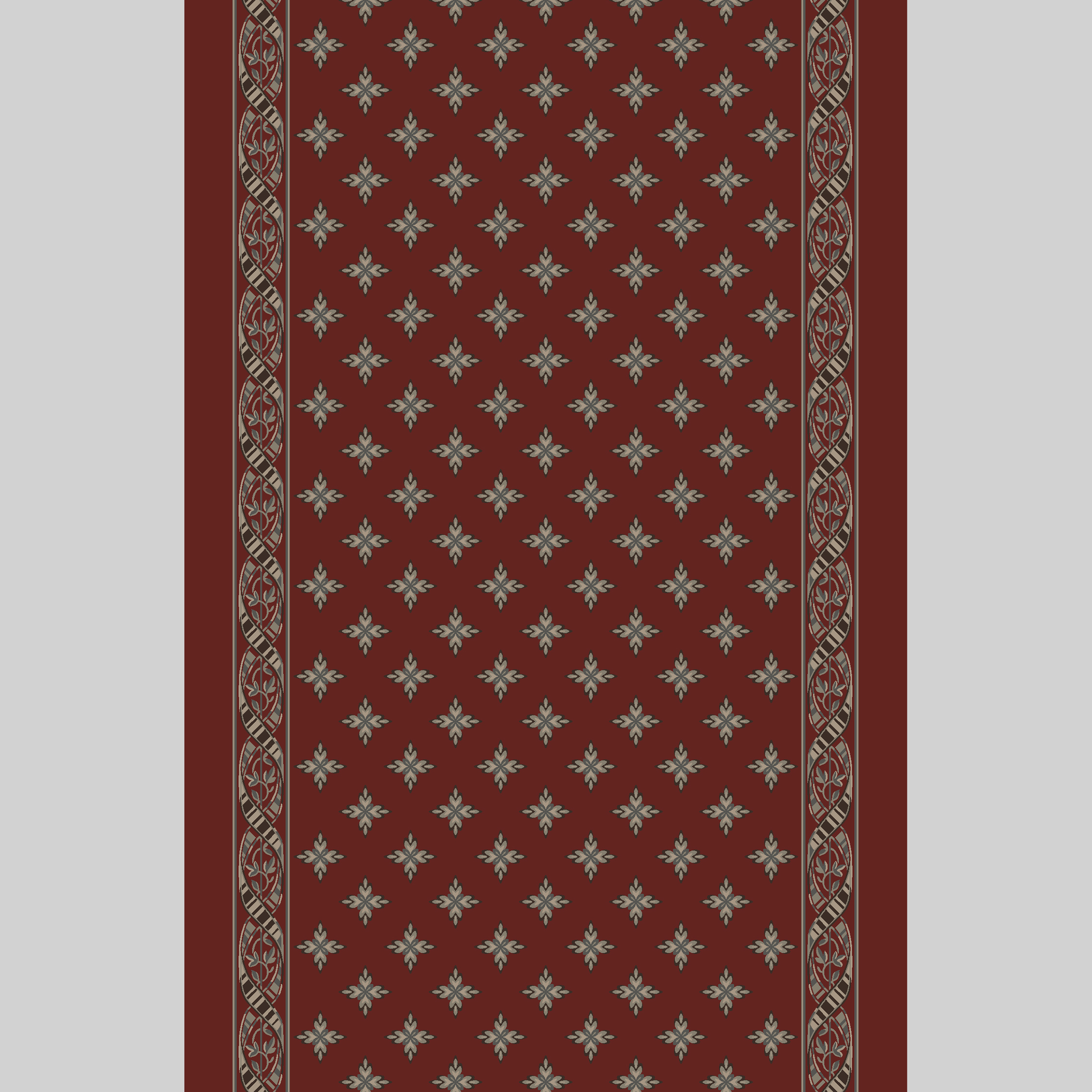 woven ribbon corridor 195 cm red
