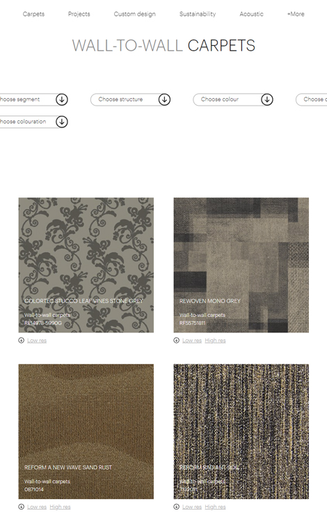 Selecting your carpets