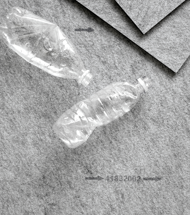 Made from recycled plastic bottles