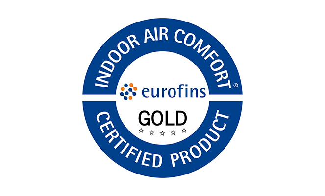 Indoor Air Comfort Gold guarantees low emissions